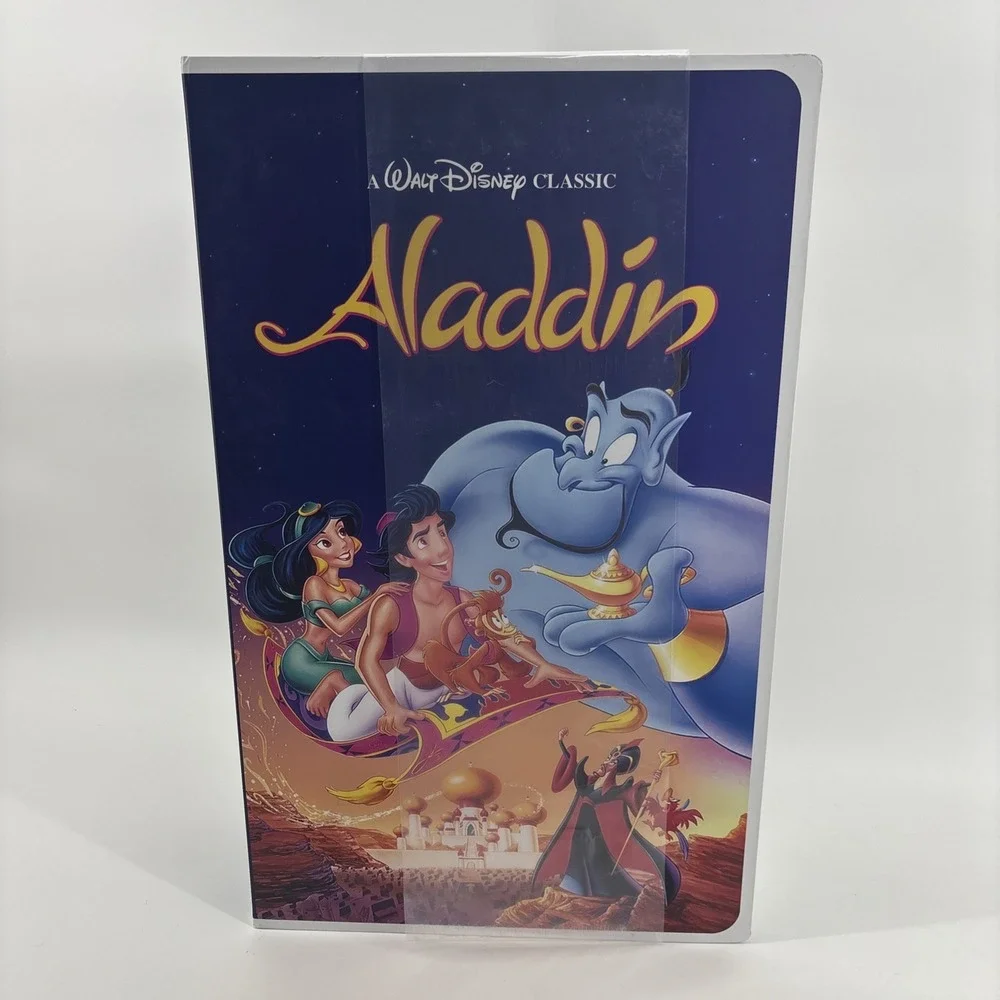 Disney's Aladdin Retro VHS Boxed Silk Classic Throw Blanket Brand New Sealed